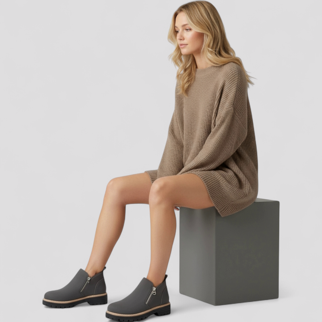 Ellie | Women's Chunky Side-Zip Ankle Boots