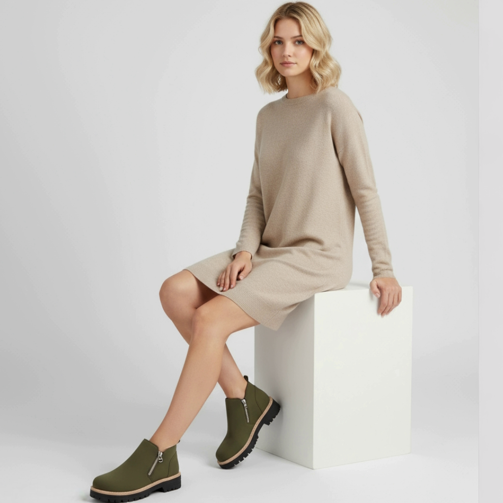 Ellie | Women's Chunky Side-Zip Ankle Boots