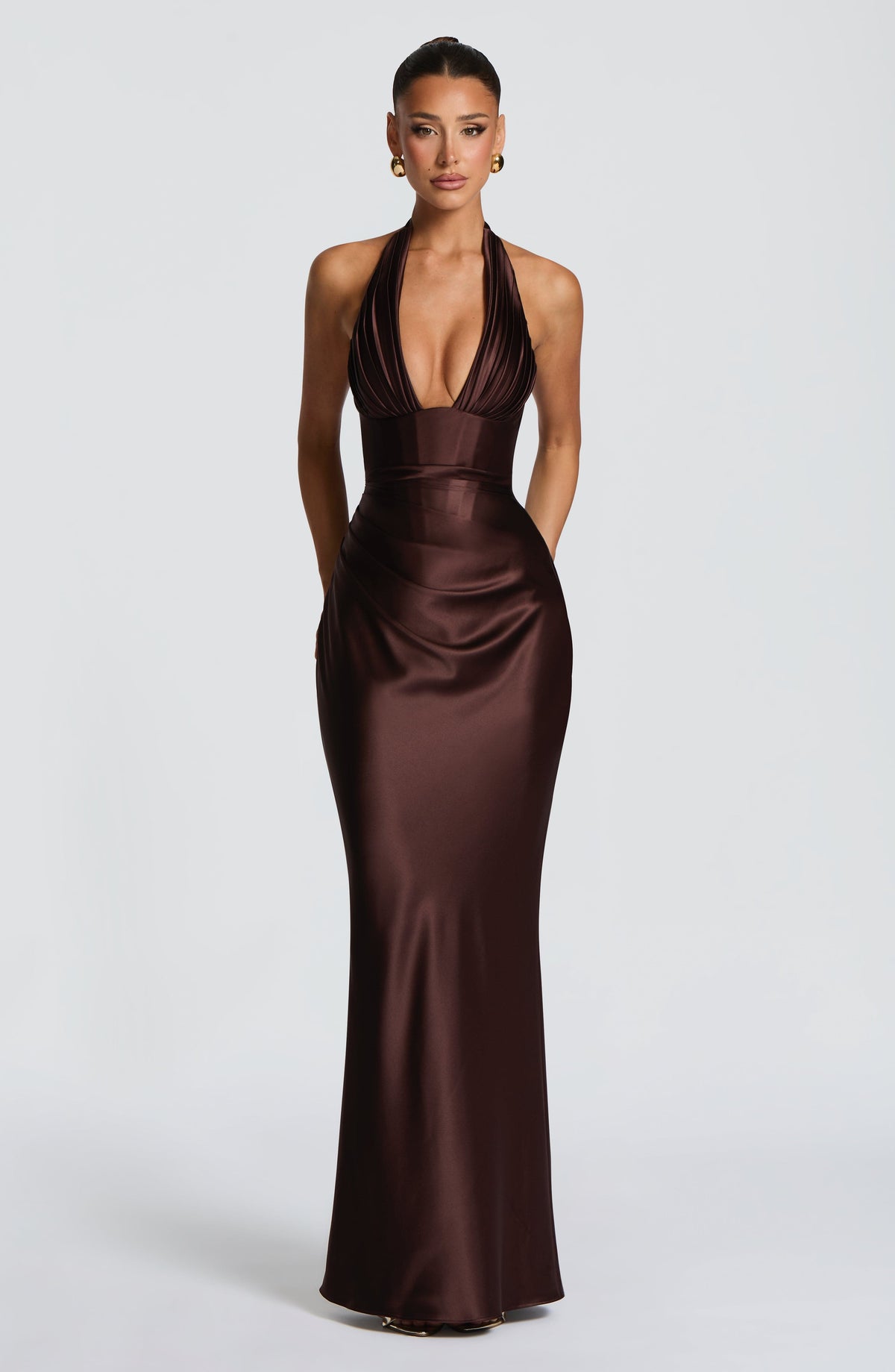 Ropa | Women's Elegant Satin Wedding Guest Dress
