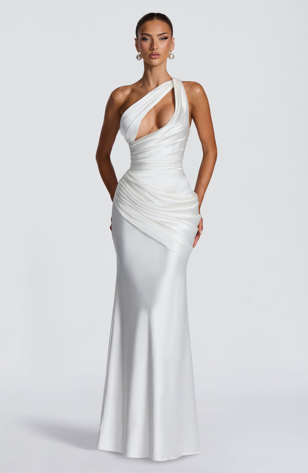 Luna | Women's Satin One-Shoulder Wedding Guest Dress