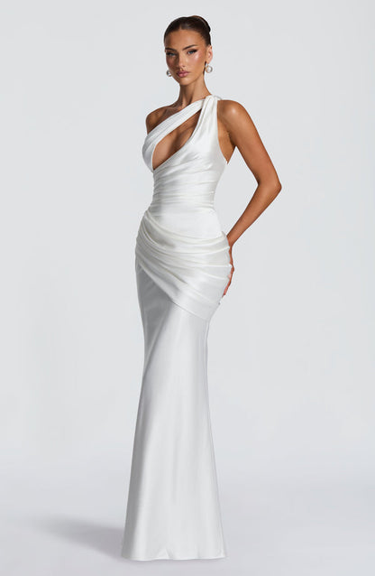 Luna | Women's Satin One-Shoulder Wedding Guest Dress