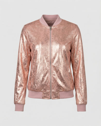 Emma | Women's Shimmering Glittering Bomber Jacket