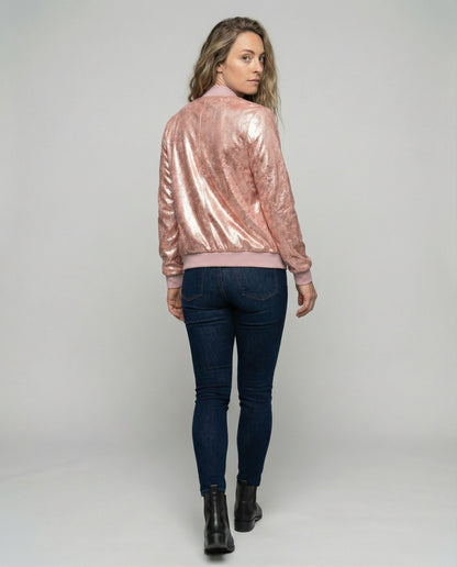 Emma | Women's Shimmering Glittering Bomber Jacket