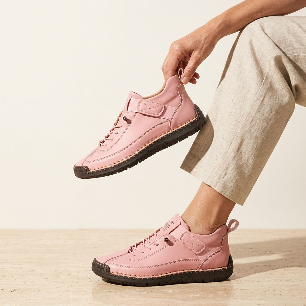 Esme | Women's Casual Lace-Up Slip On Walking Sneakers