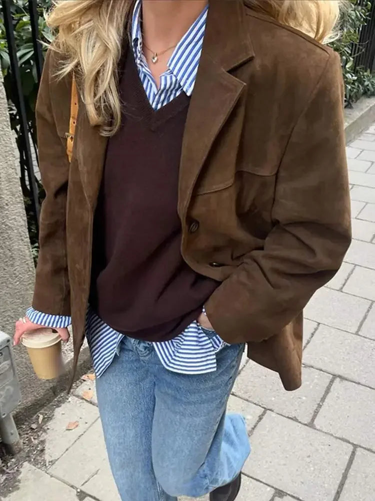 Esme | Women's Elegant Suede Fall Jacket