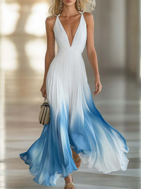 Linda | Women's Pleated Wedding Guest Maxi Dress