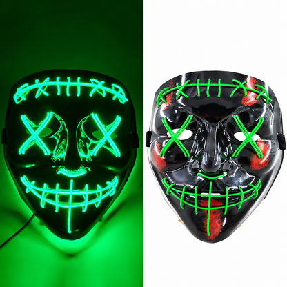 Roy | Halloween LED Purge Mask with Neon Glow