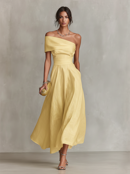 Lola | Women's Elegant One-Shoulder Maxi Dress