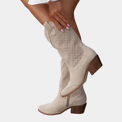 Felicity | Women's Perforated Mid-Calf Cowboy Boots