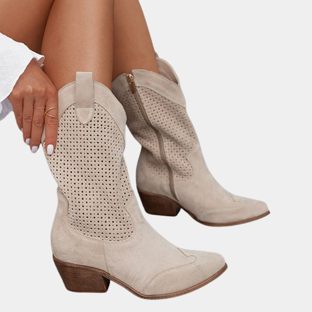 Felicity | Women's Perforated Mid-Calf Cowboy Boots