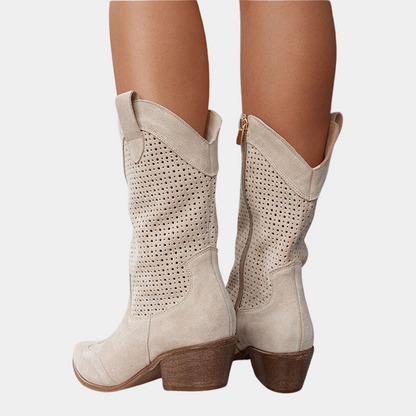 Felicity | Women's Perforated Mid-Calf Cowboy Boots