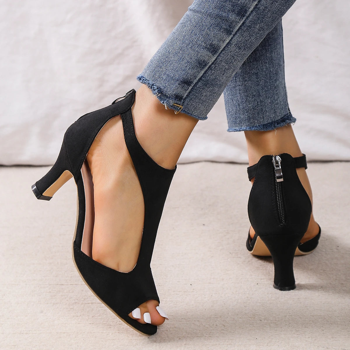 Florence | Women's Peep-Toe Orthopedic Summer Sandal Heels