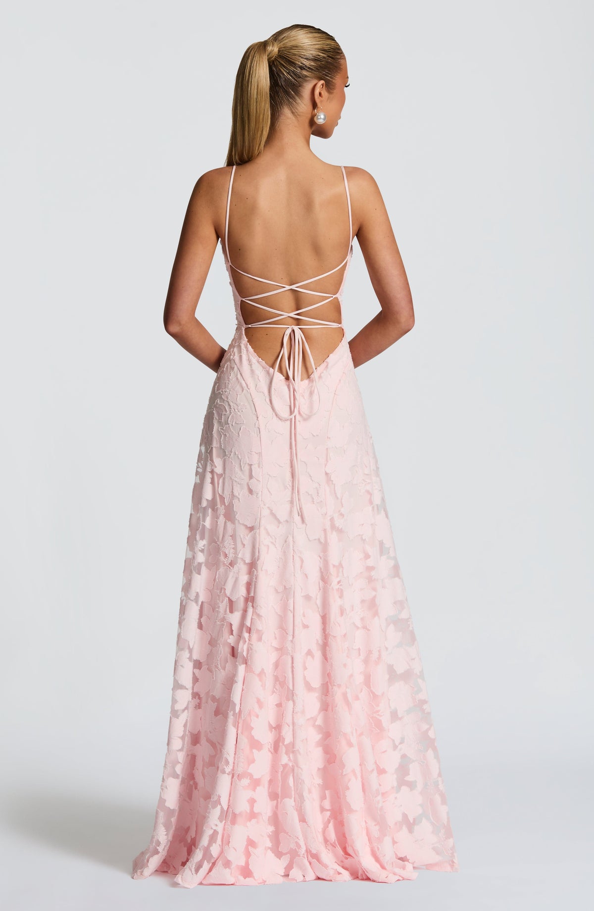 Lisa | Women's Floral Embroidered Lace Maxi Dress