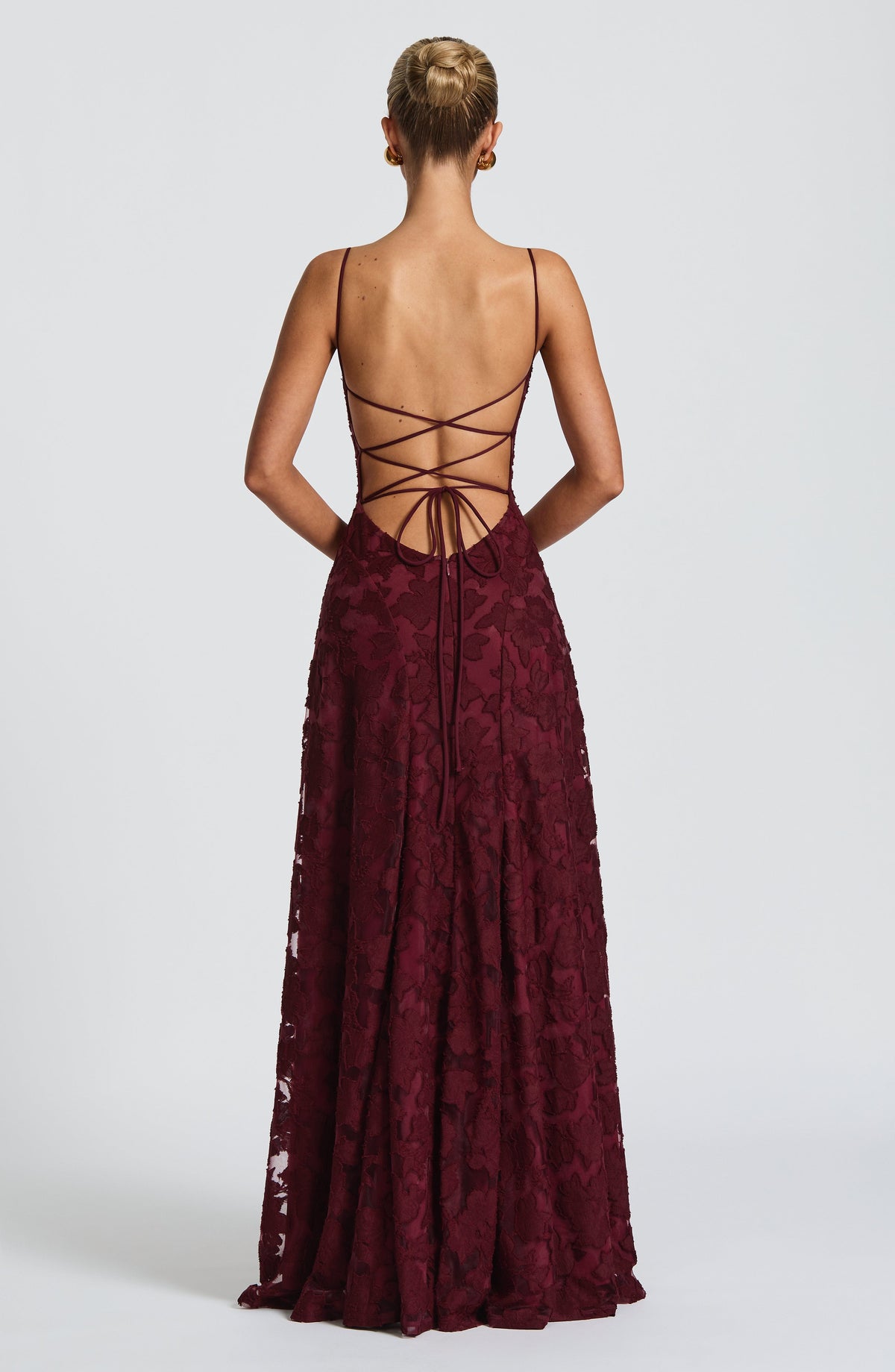 Lisa | Women's Floral Embroidered Lace Maxi Dress
