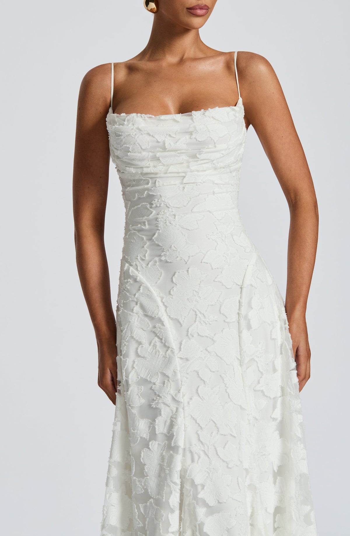 Lisa | Women's Floral Embroidered Lace Maxi Dress