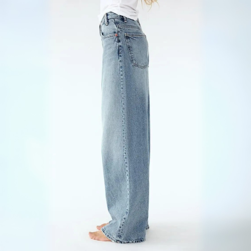 Gemma | Women's High-Rise Asymmetrical Wide Leg Jeans