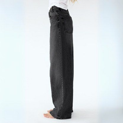 Gemma | Women's High-Rise Asymmetrical Wide Leg Jeans