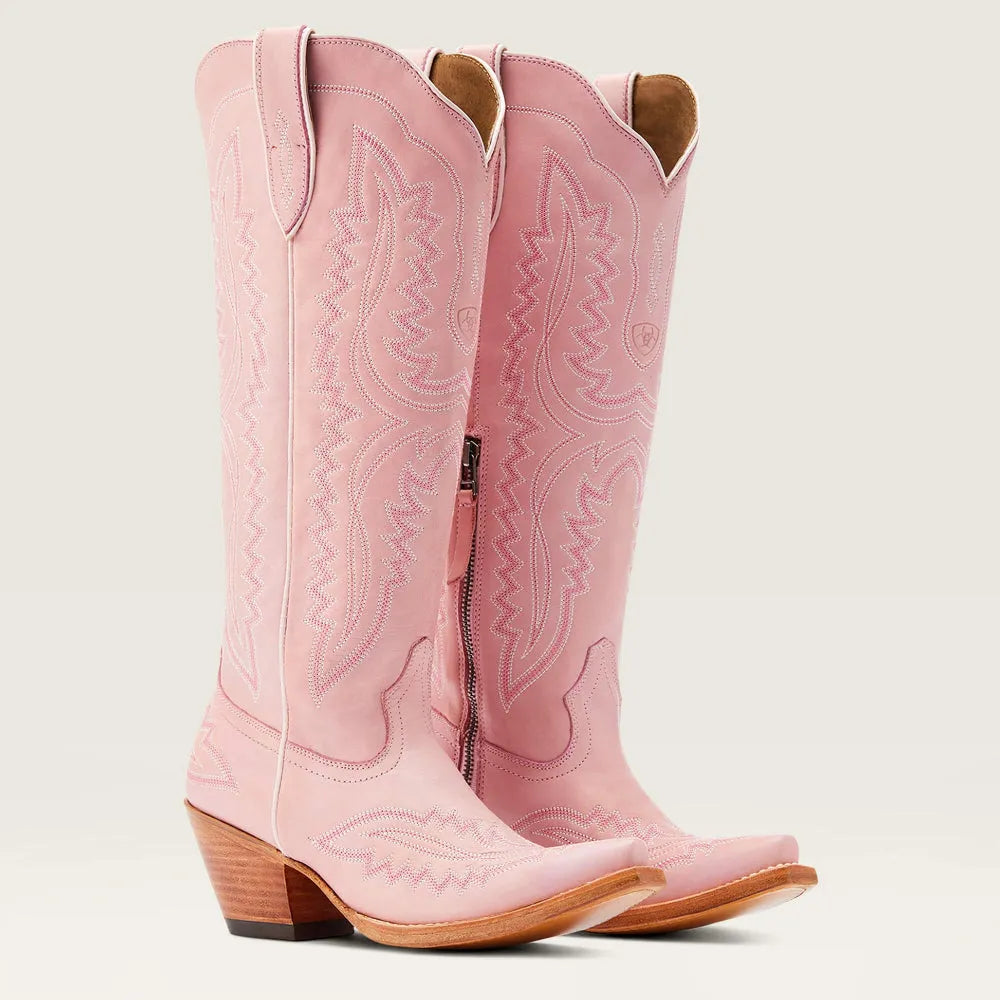 Gemma | Women's Pink Embroidered Western Cowboy Boots