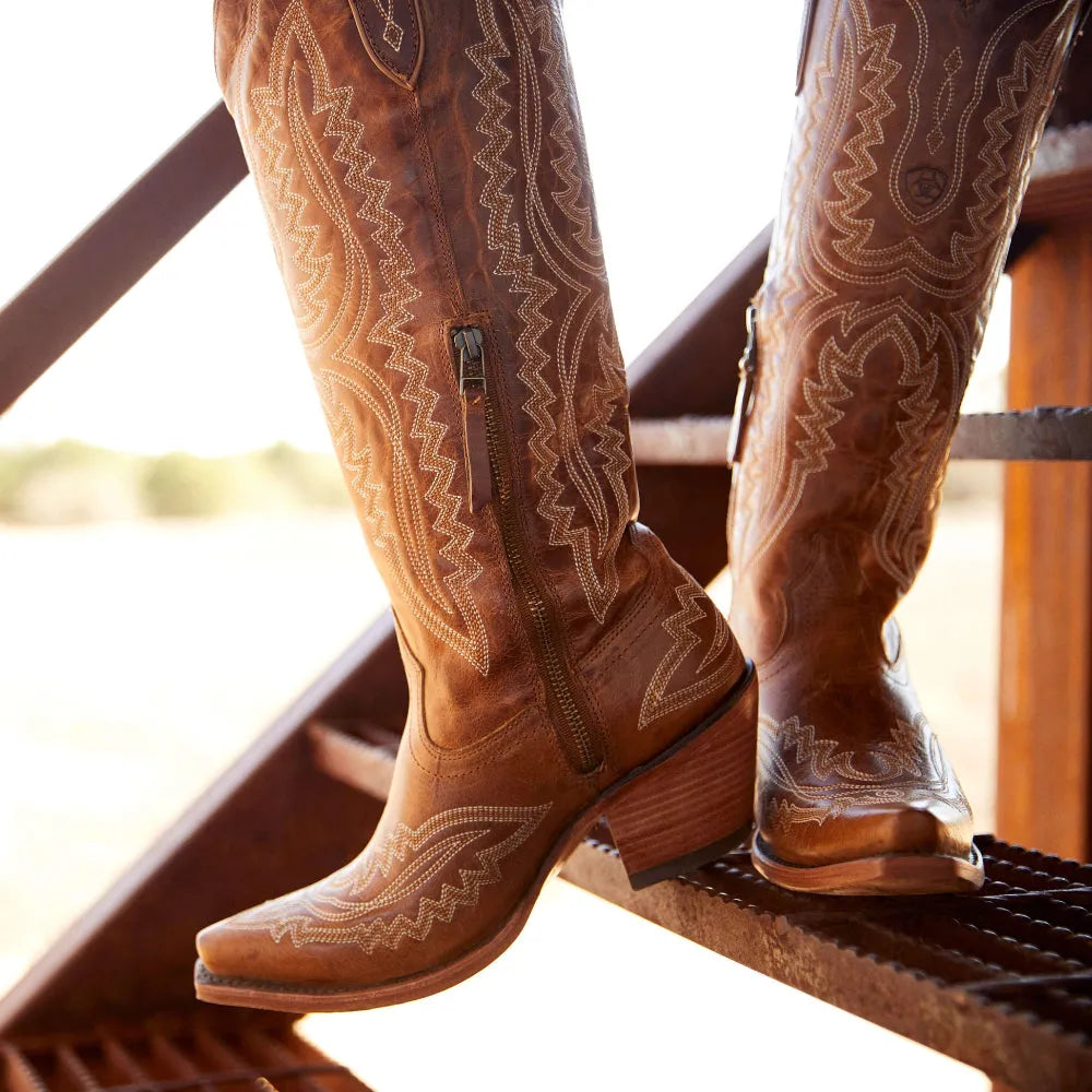 Gemma | Women's Pink Embroidered Western Cowboy Boots