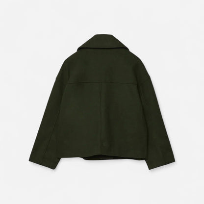 Grace | Women's Cropped Double-Breasted Short Winter Coat with Buttons