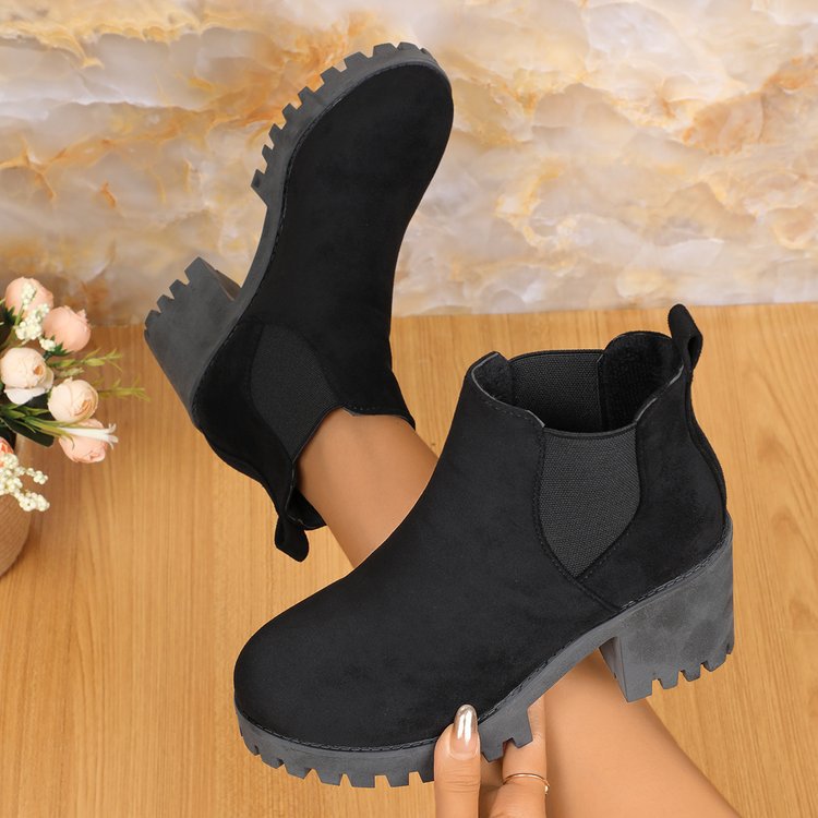 Harriet | Women's High Heeled Suede Chelsea Boots