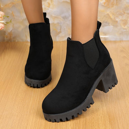Harriet | Women's High Heeled Suede Chelsea Boots