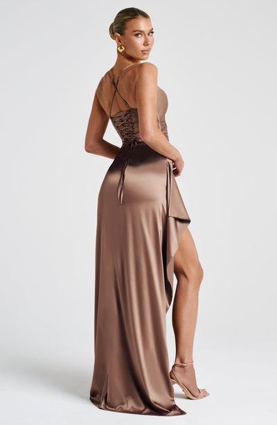 Sophia | Women's Evening Satin High-Slit Dress