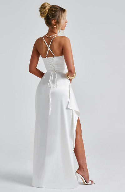 Sophia | Women's Evening Satin High-Slit Dress