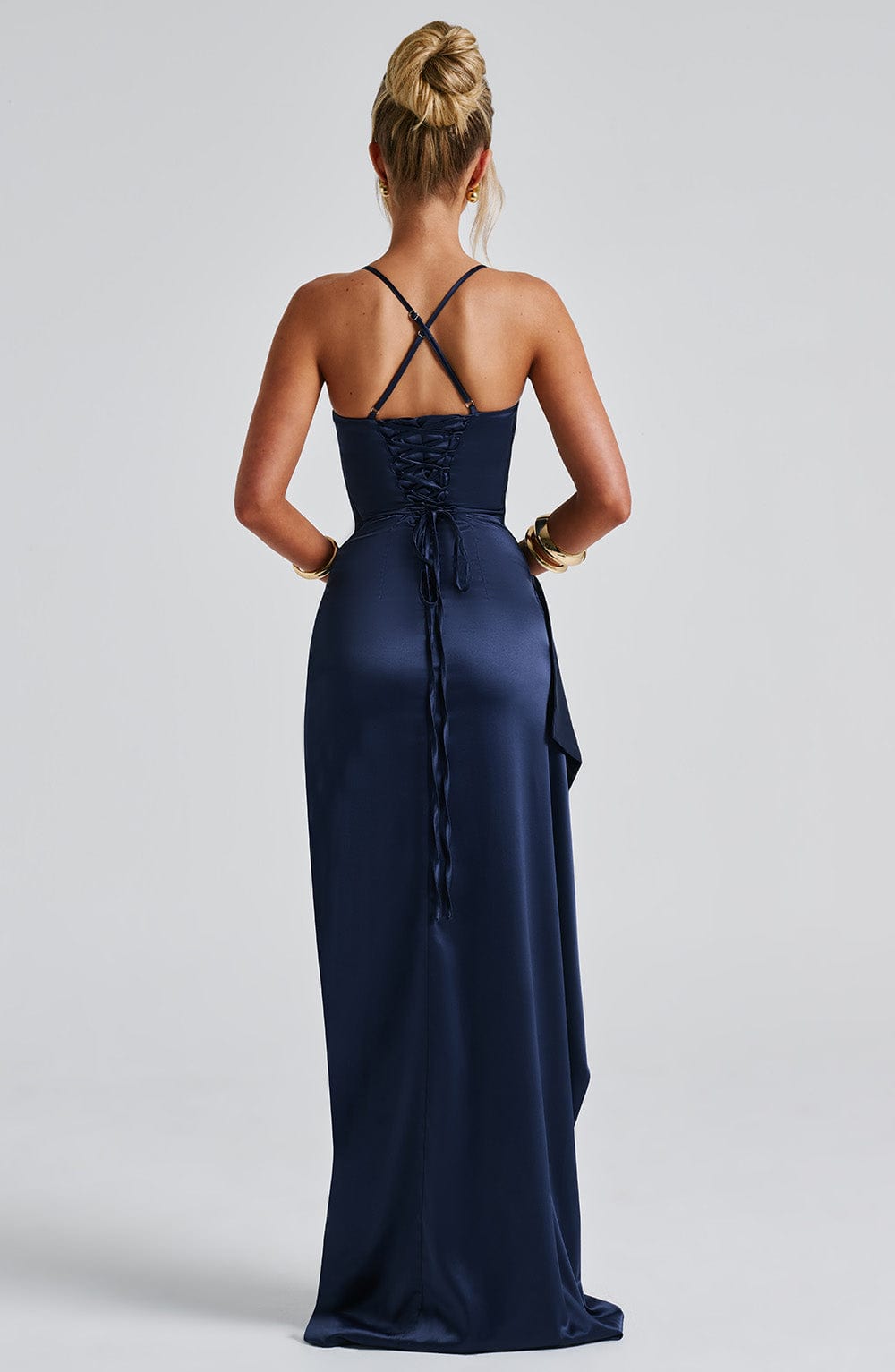 Sophia | Women's Evening Satin High-Slit Dress