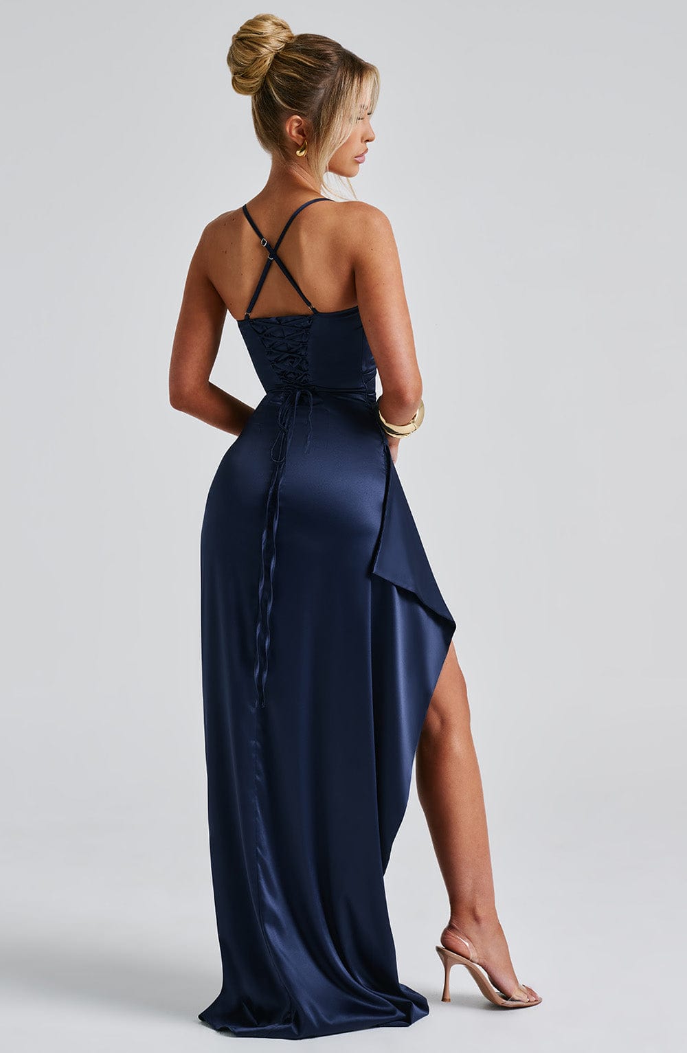 Sophia | Women's Evening Satin High-Slit Dress