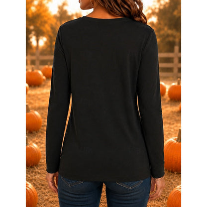 Isabella | Women's Halloween Witch Graphic Long-Sleeve Top