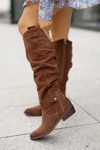 Holly | Women's Slouchy Suede Heel Boots
