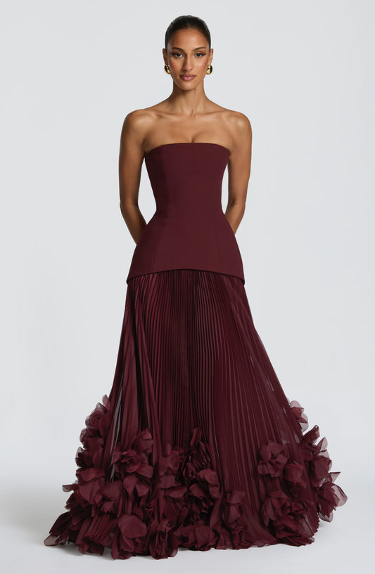 Holly | Women's Strapless Pleated Wedding Guest Dress