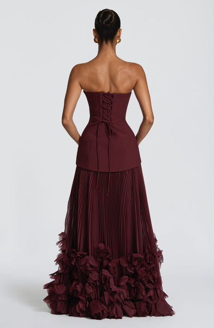 Holly | Women's Strapless Pleated Wedding Guest Dress