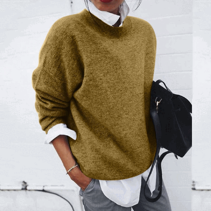 Ellie | Women's Relaxed Layered Knit Sweater