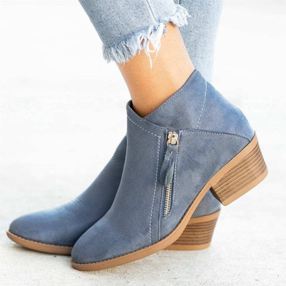 Imogen | Women's Suede Side-Zip Classic Ankle Boots