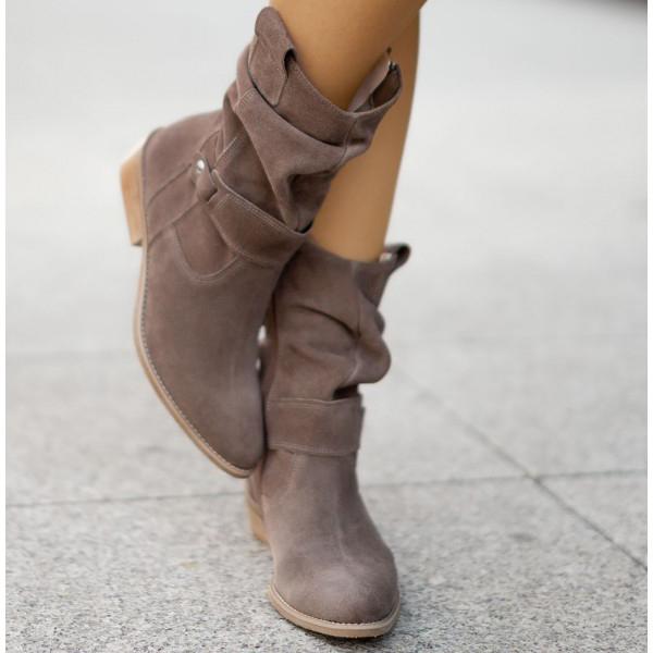 Joanne | Women's Casual Suede Ankle Boots with Heel
