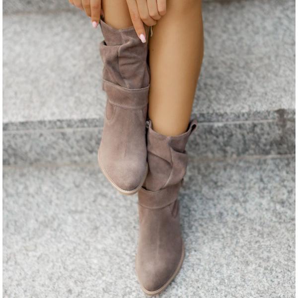 Joanne | Women's Casual Suede Ankle Boots with Heel