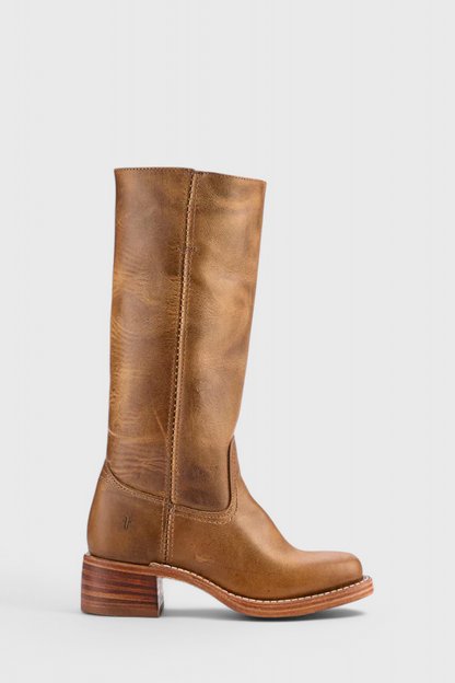 Joanne | Women's Leather Block Heel Knee High Boots