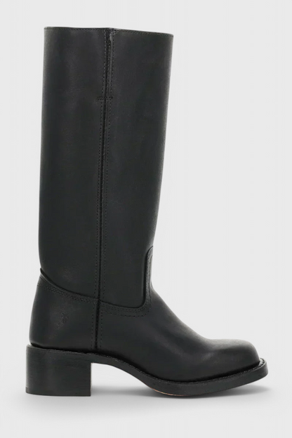 Joanne | Women's Leather Block Heel Knee High Boots