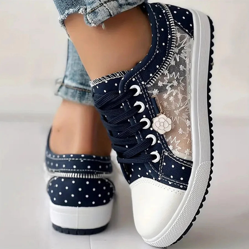Kerry | Women's Embellished Lace-Up Denim Walking Shoes