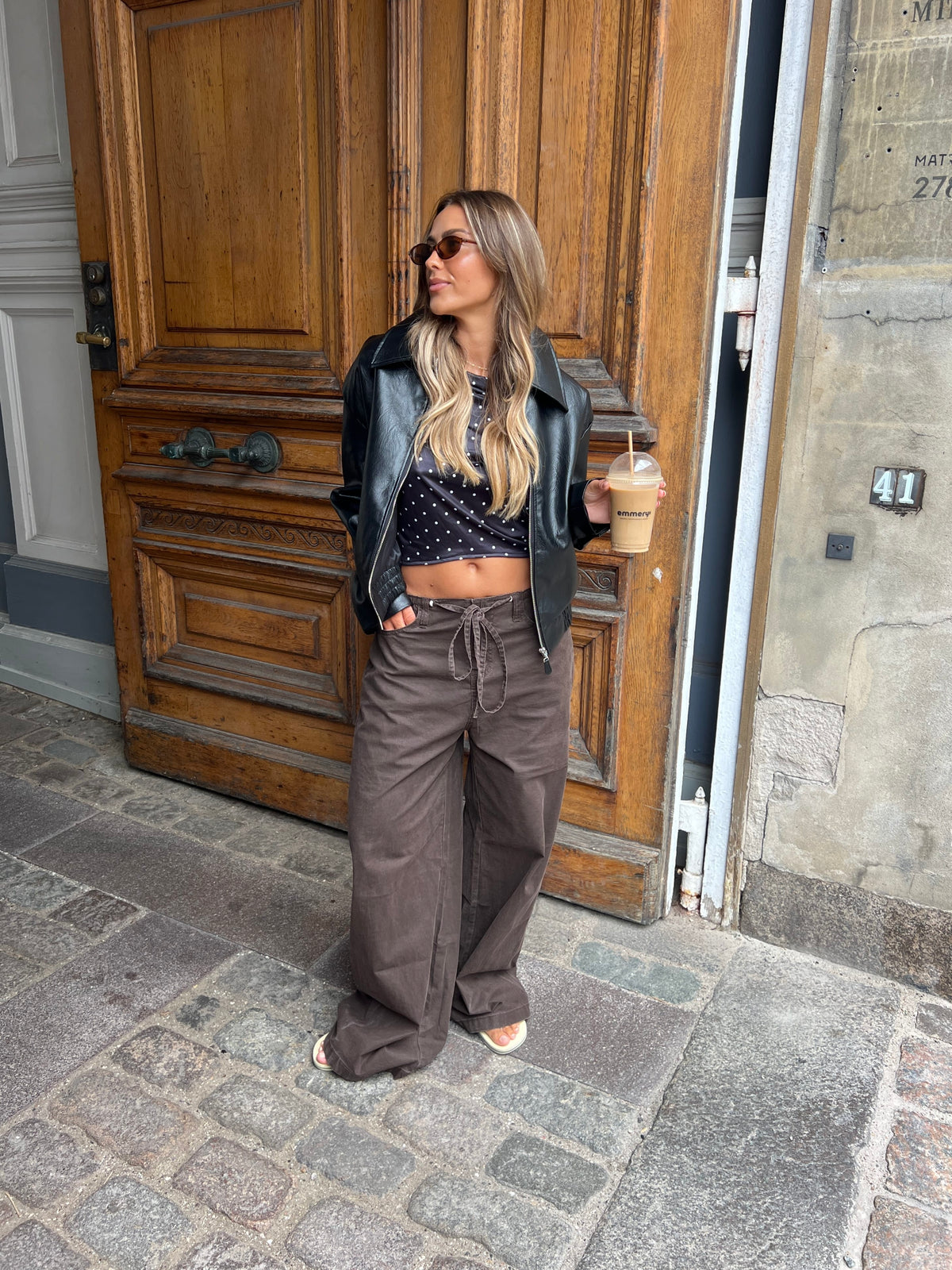 Lesley | Women's Relaxed Wide-Leg Drawstring Trousers