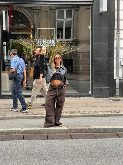 Lesley | Women's Relaxed Wide-Leg Drawstring Trousers