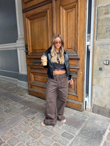 Lesley | Women's Relaxed Wide-Leg Drawstring Trousers