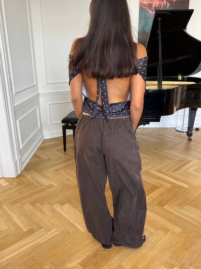 Lesley | Women's Relaxed Wide-Leg Drawstring Trousers