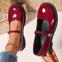 Lisa | Women's Patent Buckle Strap Mary Jane Shoes