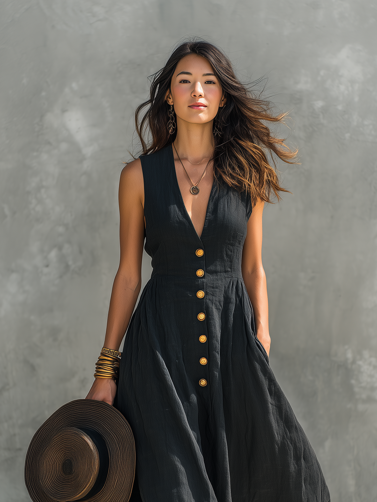 Eva | Women's Casual V-neck Maxi Dress