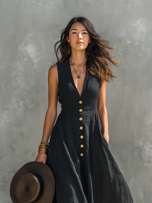 Eva | Women's Casual V-neck Maxi Dress