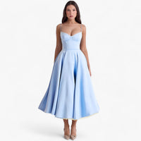 Elizia | Women's Fitted Bustier Midi Dress
