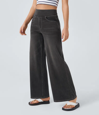 Olivia | Women's High Stretch Waits Wide Leg Jeans